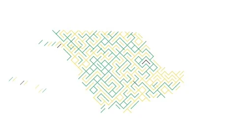 Abstract Diagonal Slides Create Map of Rwanda Stock Footage 324822651