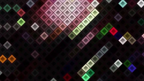 Abstract diagonal square mosaic pattern background, seamless loop. Motion. Small Stock Footage 165773857