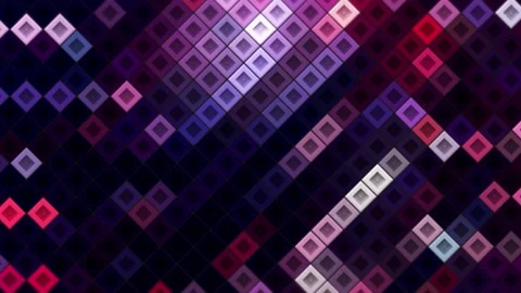 Abstract diagonal square mosaic pattern background, seamless loop. Motion. Small Stock Footage 165774101