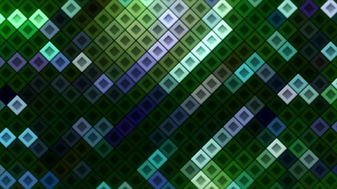 Abstract diagonal square mosaic pattern background, seamless loop motion Stock Footage 167333989