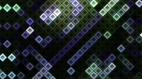 Abstract diagonal square mosaic pattern background, seamless loop motion Illustrazione stock