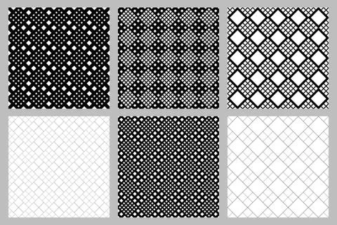Abstract diagonal square pattern background set Stock Illustration