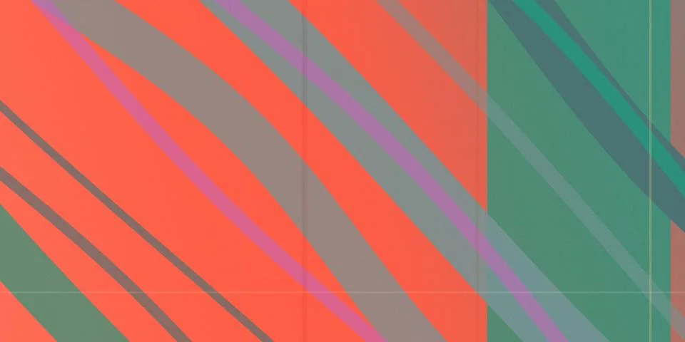 Abstract diagonal stripe pattern with orange, green, and gray bands, creati.. Stock Illustration