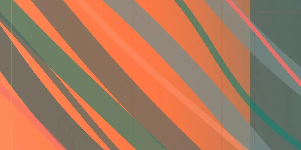 Abstract diagonal stripe pattern with orange, green, and gray tones creates.. Stock Illustration