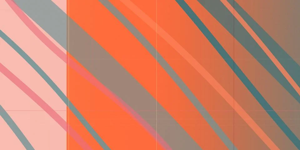 Abstract diagonal stripe pattern in warm orange, coral, and gray creates a .. Stock Illustration