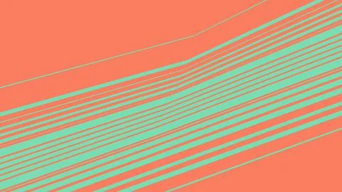 Abstract diagonal stripes pattern in coral and mint green イラスト素材
