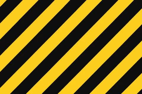 Abstract diagonal stripes yellow black warning background Illustrazione stock