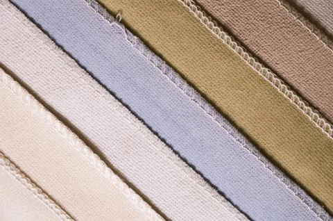 Abstract diagonal textile background multicolored stripes from factory Stock Photos