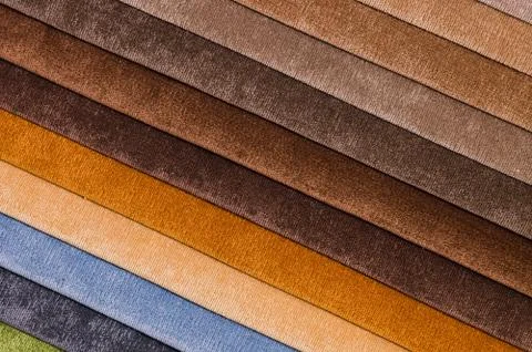 Abstract diagonal textile background multicolored stripes from factory Stock Photos