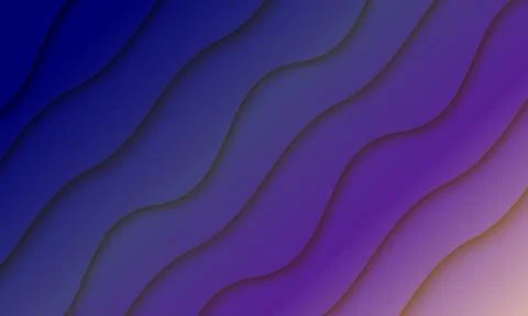 Abstract diagonal wavy lines border in paper cut style. gradient blue color Stock Illustration