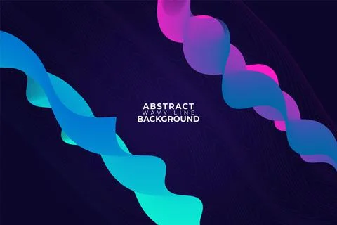 Abstract Diagonal Wavy Liquid Shiny Gradient Purple and Blue Abstract Backgro Stock Illustration
