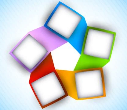 Abstract diagram with squares Stock Illustration