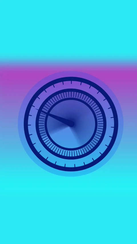 Abstract dial gauge with needle on turquoise and purple gradient background.. Stock Footage 344732749
