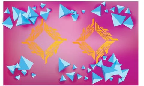 Abstract with diamond cut Stock Illustration