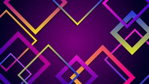 Abstract diamond frames background with overlapping geometric shapes and gl.. Vidéo 339284144