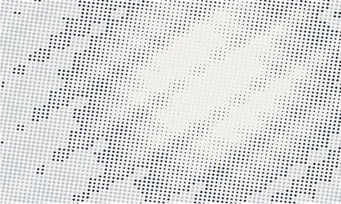 Abstract Diamond Halftone Pattern with Blue and Cream Gradient Stock Illustration