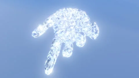 Abstract Diamond Hand Made Of Transparent Clear Glass Crystals In Sky Stock Footage 250110633