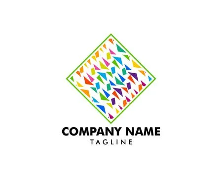 Abstract Diamond Mosaic Logo Design Template Ilustración de archivo