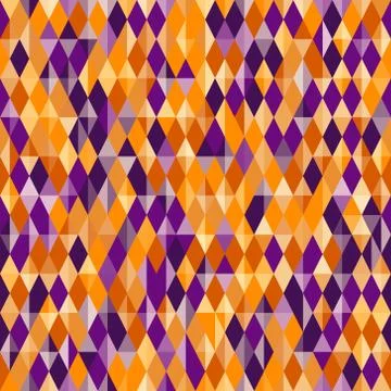 Abstract diamond pattern, Halloween colors Illustrazione stock