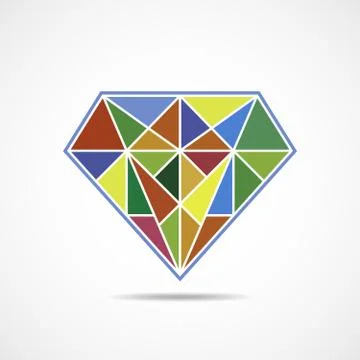 Abstract diamond. Vector illustration. Stock Illustration