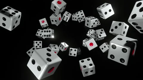 Abstract Dice Rotate Stock Footage 165673231