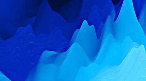 Abstract didgital background with dynamic waves, line. 3d Illustration suitab Stock Illustration