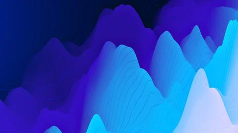 Abstract didgital background with dynamic waves, line. 3d Illustration suitab Stock Illustration