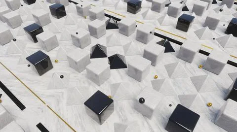 Abstract Difference Geometry With Patterns Style 스톡 일러스트