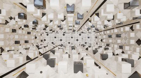 Abstract Difference Geometry With Patterns Style Stock Photos