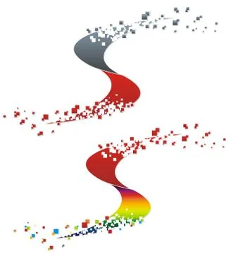 Abstract diffusion swirl Stock Illustration