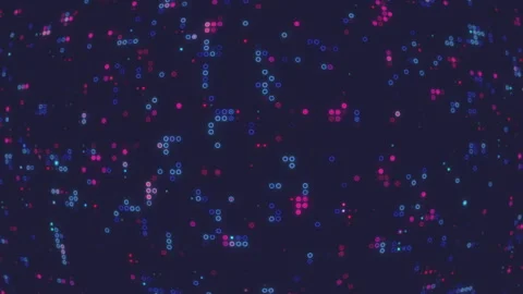 Abstract digit dot technology dark background. Random dots and grid. data.	 Stock-Footage 247691107