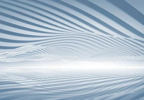 Abstract digital 3d background with wave pattern Stock Illustration