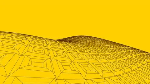 Abstract digital 3D surface with geometric grid landscape and 3D square pattern イラスト素材