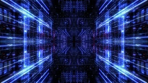 Abstract digital abstract virtual city. イラスト素材