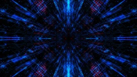 Abstract digital abstract virtual city. イラスト素材