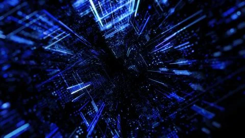 Abstract digital abstract virtual city. イラスト素材