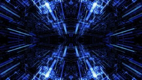 Abstract digital abstract virtual city. Stockillustratie