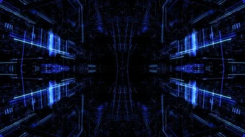 Abstract digital abstract virtual city. イラスト素材