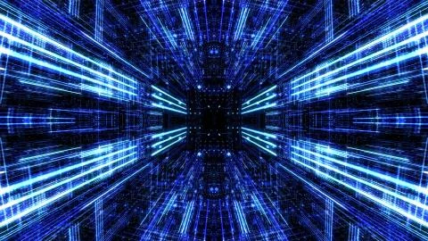 Abstract digital abstract virtual city. イラスト素材