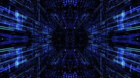 Abstract digital abstract virtual city. イラスト素材