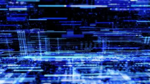 Abstract digital abstract virtual city. イラスト素材