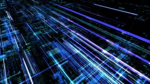 Abstract digital abstract virtual city. イラスト素材