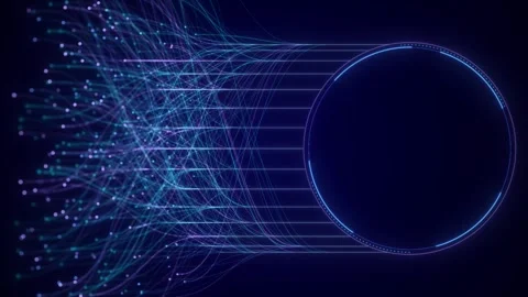 Abstract Digital AI Frame with Copy Space for Text. Artificial Intelligence Stock Footage 331188870