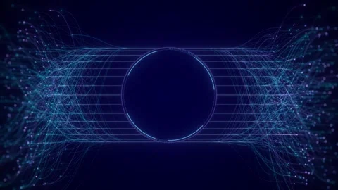 Abstract Digital AI Frame with Copy Space for Text. Artificial Intelligence Stock Footage 331188876