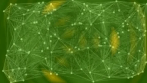 Abstract digital ai network background: flowing connected nodes and science.. Stock Footage 335464027