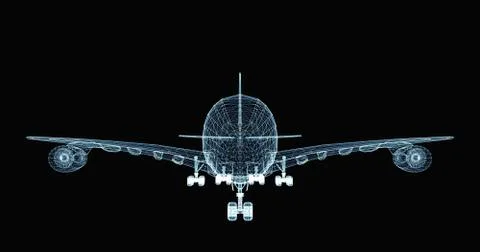 Abstract digital airplane Stock Illustration