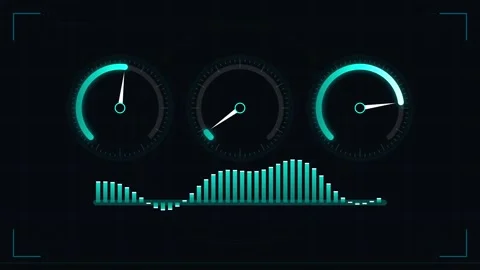 Abstract digital analytics interface showing financial growth, progress tra.. Stock Footage 344639705