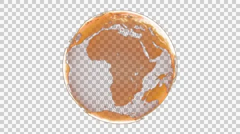 Abstract digital animation  with Earth globe rotation looped Stock Footage 42406161