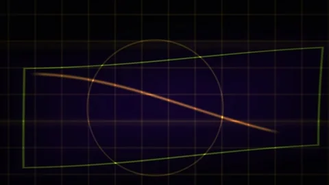 Abstract Digital Animation Featuring Geometric Shapes and Curving Light Lines Stock Footage 341807123