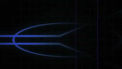 Abstract Digital Animation Featuring Glowing Blue Geometric Lines Moving on.. Stock Footage 340488205
